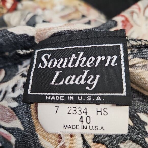 SOUTHERN LADY VINTAGE ALINE MIDI  SKIRT WOMENS 10 FLORAL sz 40 USA - Picture 5 of 8